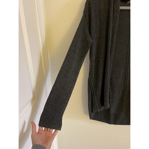 Banana Republic Cardigan Women's XS Gray Merino Wool Blend Knit Side Zip - Picture 4 of 7